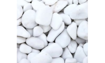 Saco Mármore Branco Rolado 2/4 - 25 Kg.