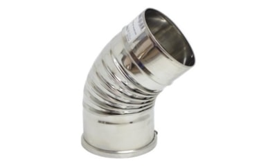 Curva Frisada 45º VM Inox 304 05 Diam. 100